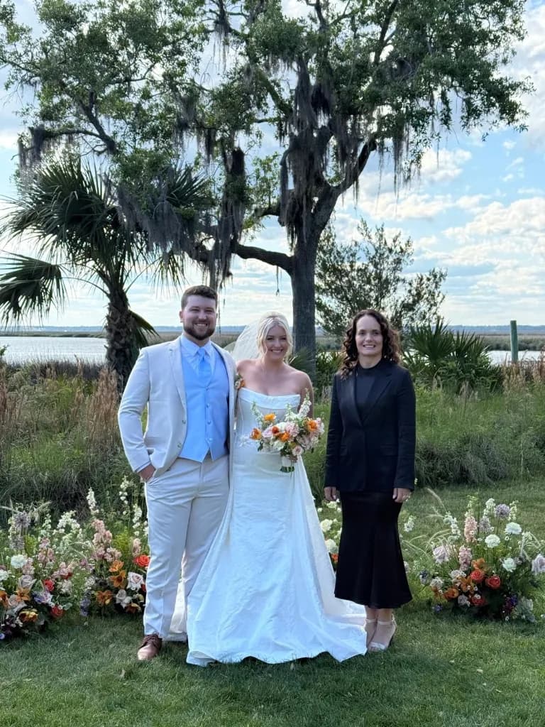 Joyful personalized wedding ceremony celebration in Jacksonville